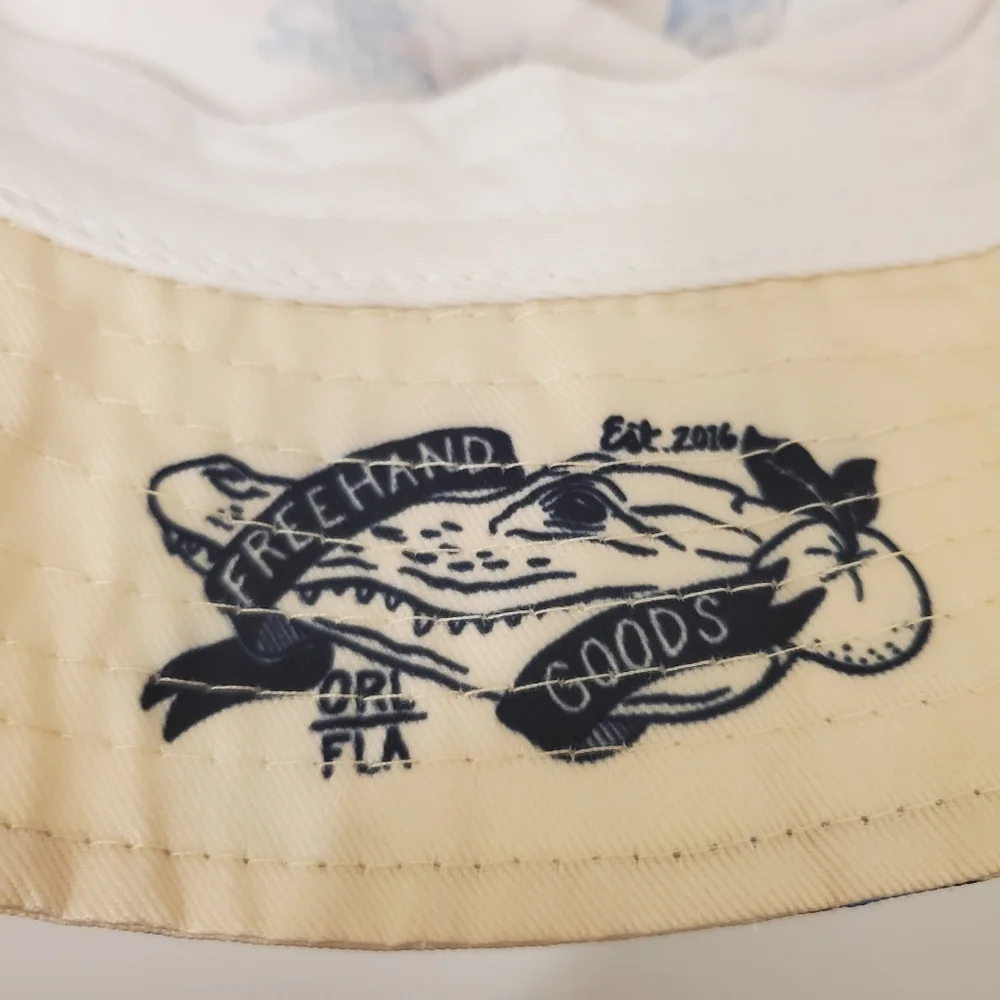 Handmade Bucket Hat Florida Theme Loungechair Drink - Picture 13 of 13